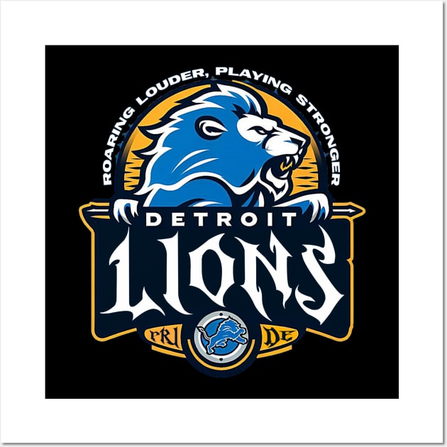 detriot lions pride Wall Art by AOAOCreation